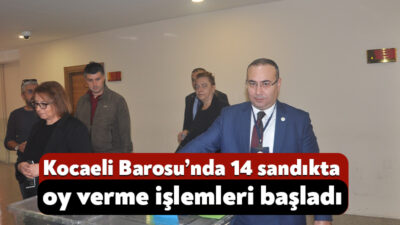 Kocaeli Barosu’nda 3 bin 300 avukat, yeni başkan ve kurulları