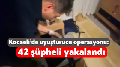 İstanbul merkezli, Kocaeli dahil 13 ilde düzenlenen uyuşturucu operasyonlarında 42