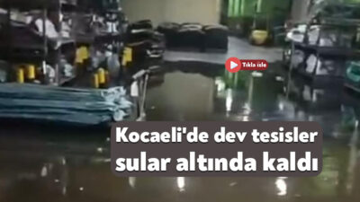 Kocaeli'nin Başiskele ilçesinde gece boyunca etkisini sürdüren kuvvetli sağanak yağış,