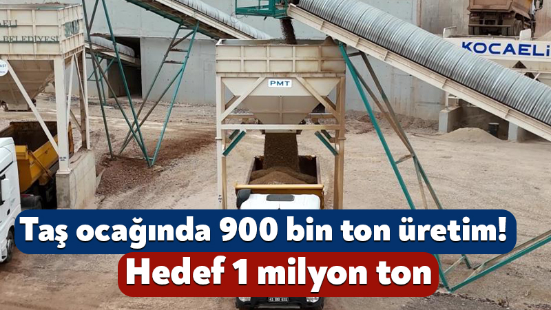 Kocaeli’deki taş ocağında 900 bin ton üretim! Hedef 1 milyon ton Büyükşehir’in Körfez Kıyırlı’daki tesisinde üretim 900 bin tona ulaştı. Belediye,