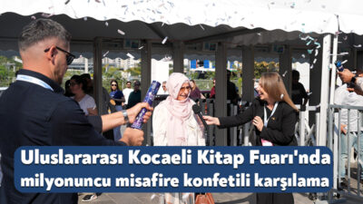 Uluslararası 16. Kocaeli Kitap Fuarı, milyonuncu ziyaretçisini konfetiyle karşıladı. İlk