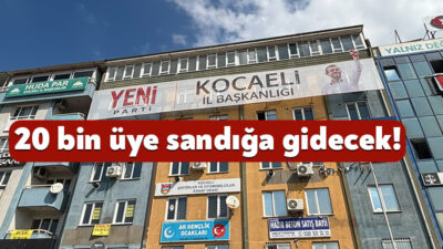 YENİ Parti Kocaeli İl Kongresi 24-27 Ekim tarihlerinde gerçekleştirilecek. Seçimde