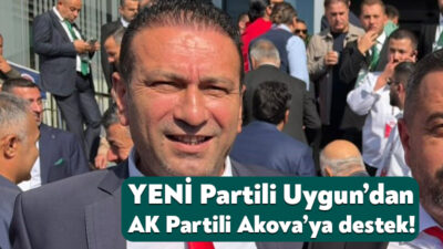 Körfez Ticaret Odası seçimlerinde YENİ Partili Erkan Uygun, kırmızı kravat