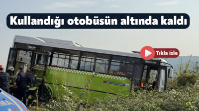 Kocaeli'nin İzmit ilçesinde özel halk otobüsü sürücüsü, son durağa ulaşıp