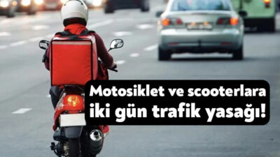 Kocaeli’de sağanak nedeniyle motosiklet, scooter, elektrikli scooter ve motokuryelerin trafiğe